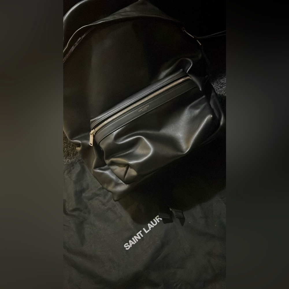 Ysl city backpack in leather
